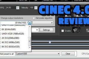 How to encode H.265 with Cinec 4.0