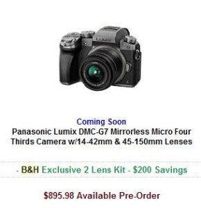 Panasonic Lumix DMC-G7 Mirrorless Micro Four Thirds Camera -14-42mm & 45-150mm Lenses
