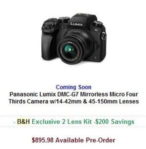 Panasonic Lumix DMC-G7 Mirrorless Micro Four Thirds Camera-14-42mm & 45-150mm Lenses