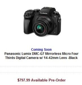 Panasonic Lumix DMC-G7 Mirrorless Micro Four Thirds Digital Camera-14-42mm Lens -Black