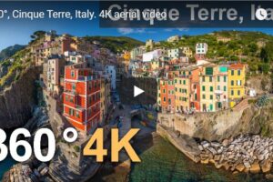 Your Daily Explore 360 VR Fix: 360°, Cinque Terre, Italy. 4К aerial video