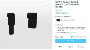 GoPro-Fusion-Tripod-Mount-1_4-20-screw-thread for GoPro Fusion