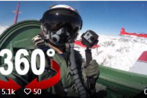 Your Daily Explore 360 VR Fix: St. Moritz cockpit view Swiss Air Force PC-7 TEAM