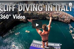 Your Daily Explore 360 VR Fix: Cliff Diving From a Rocky Ledge in Italy | 360° Video (4K)