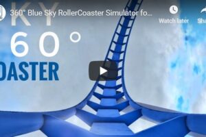 Your Daily VR180/ 360 VR Fix: 360° Blue Sky RollerCoaster Simulator for Google Cardboard [360 VR] 3D Video split screen SBS