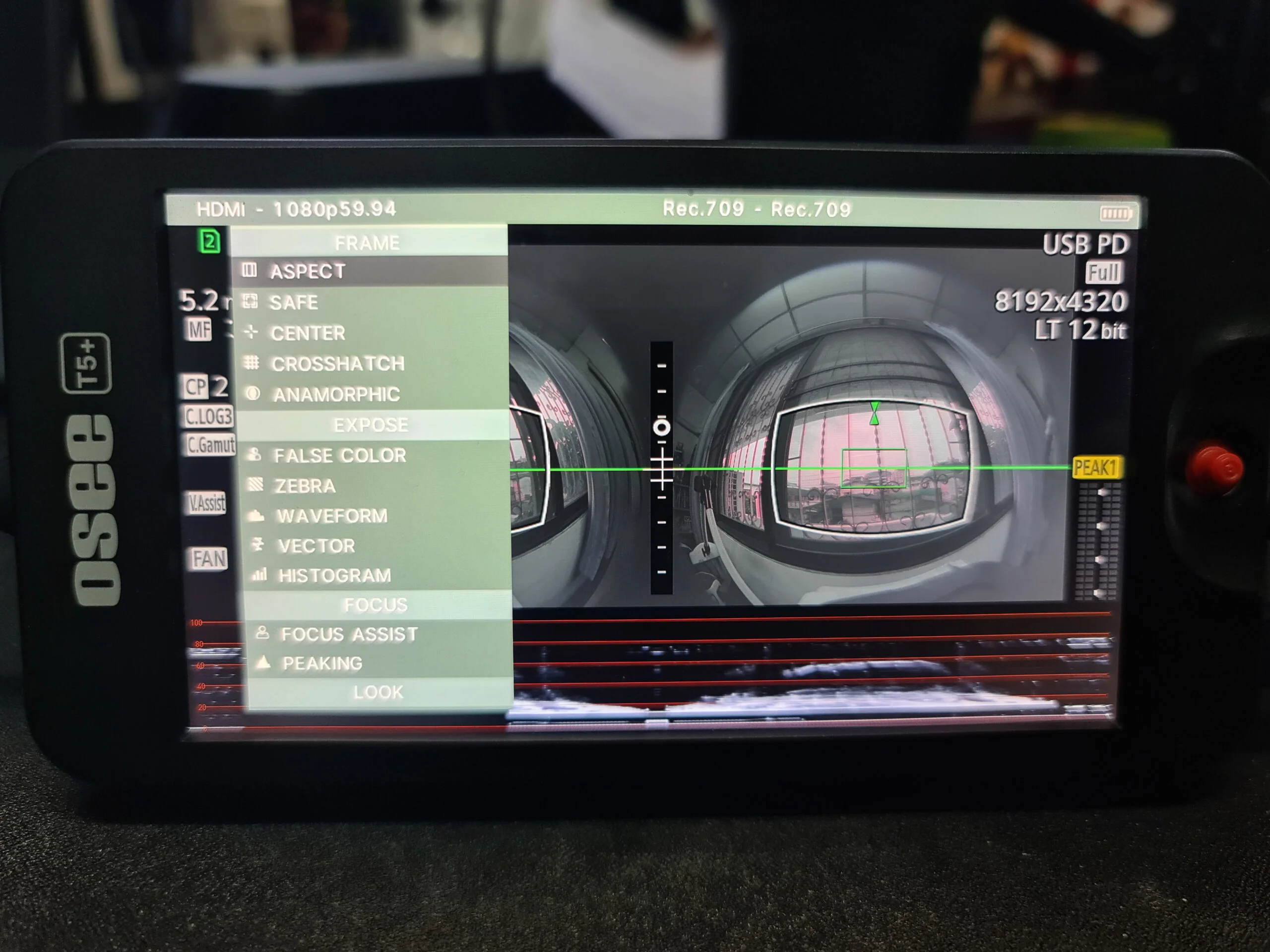 Osee t-5+ Camera Monitor-Menu